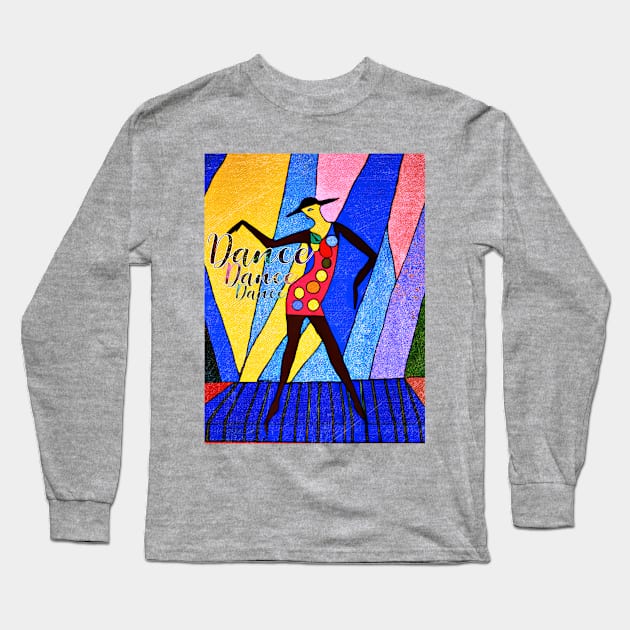 Dancing Girl Long Sleeve T-Shirt by Sachabo